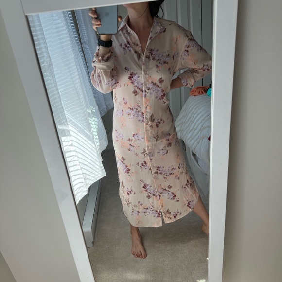Floral long button up dress - Picture 3 of 5